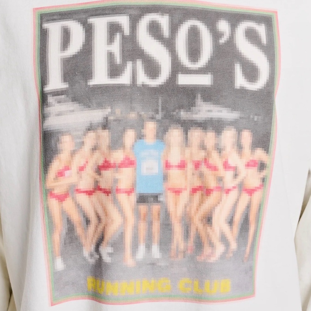 NWT [Peso] ‘Running Club’ Soft Cotton Long-Sleeved T-Shirt Graphic Tee Men’s L - Picture 6 of 14